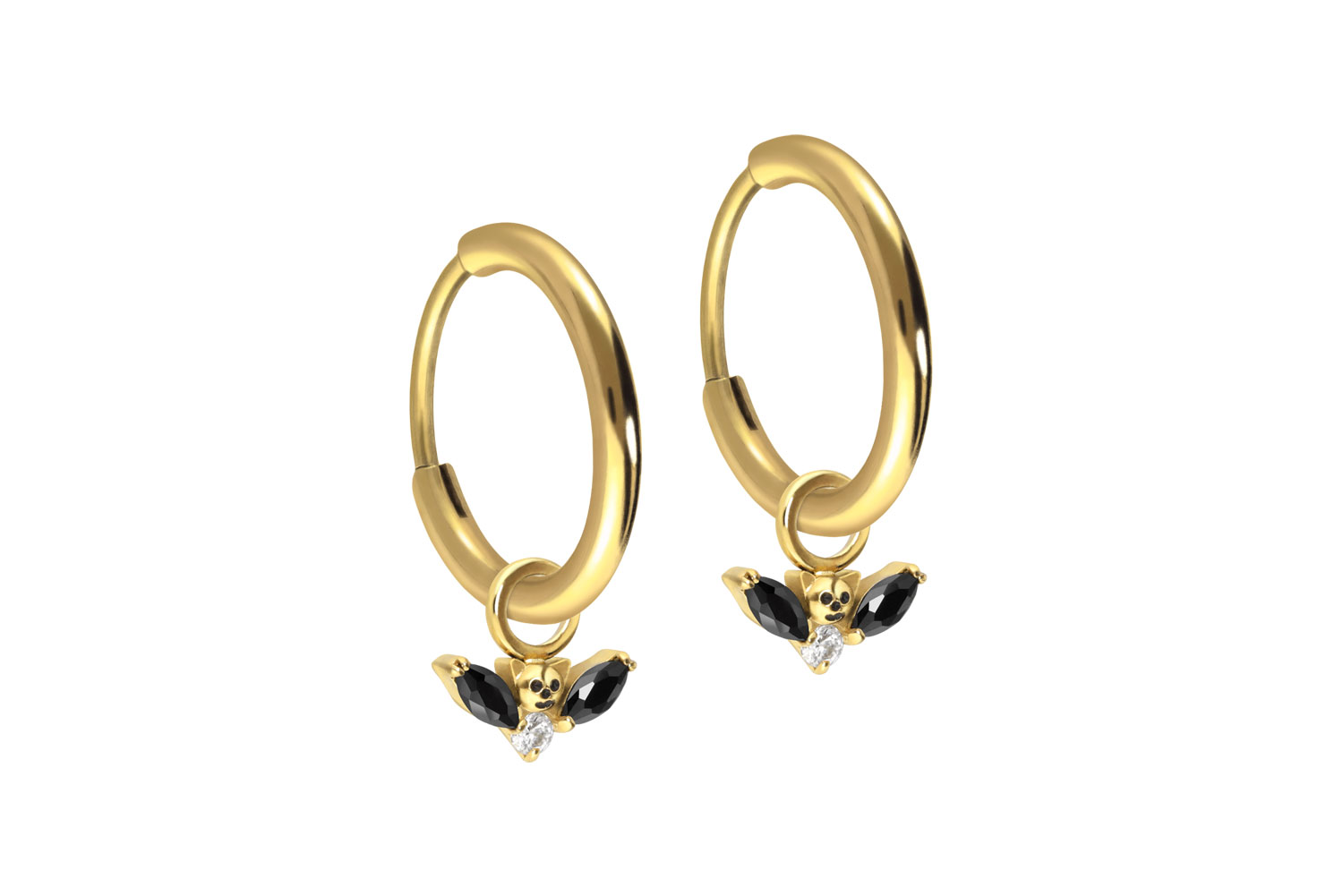 Titan Ohrclicker Creolen FLEDERMAUS von Piercingline